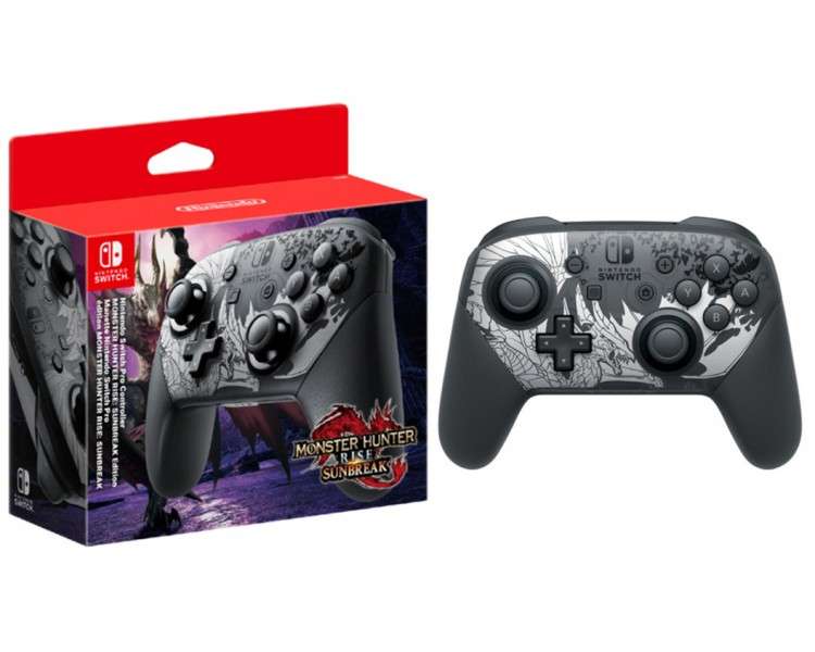 PRO CONTROLLER + CABLE USB MONSTER HUNTER RISE ED. ESPECIAL LIMITADA (IMP)