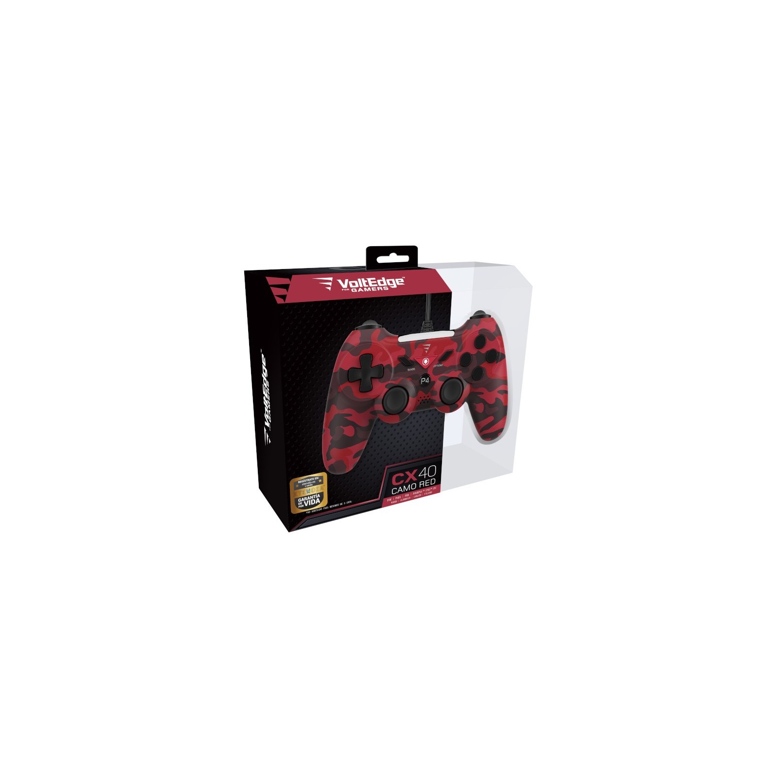 VOLTEDGE WIRED CONTROLLER CX40 CAMO RED (PS3/PC)