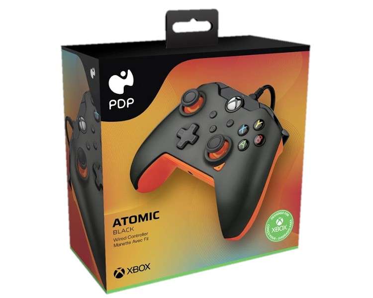 PDP WIRED CONTROLLER ATOMIC BLACK + GAME PASS 1 MES (XBONE)