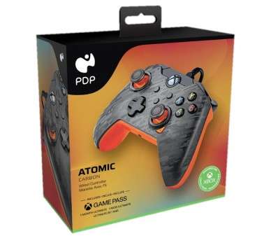 PDP WIRED CONTROLLER ATOMIC CARBON + GAME PASS 1 MES (XBONE)