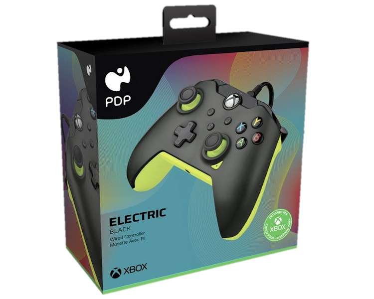 PDP WIRED CONTROLLER ELECTRIC BLACK + GAME PASS 1 MES (XBONE/PC)