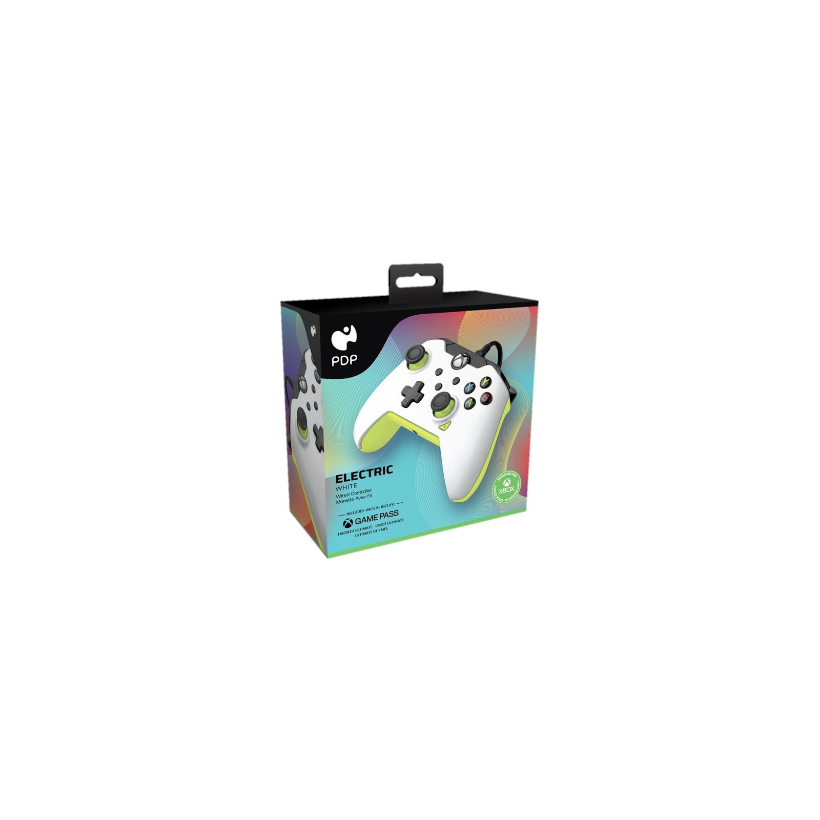 PDP WIRED CONTROLLER ELECTRIC WHITE + GAME PASS 1 MES (XBONE/PC)