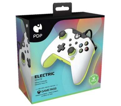 PDP WIRED CONTROLLER ELECTRIC WHITE + GAME PASS 1 MES (XBONE/PC)