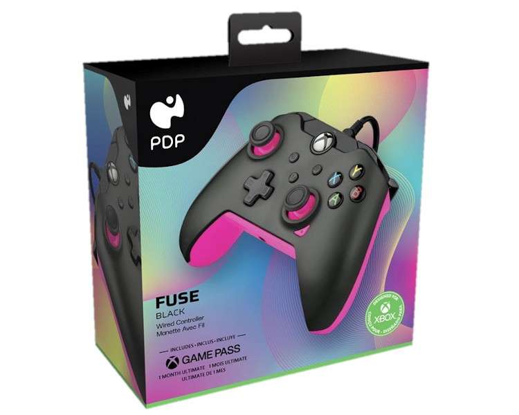 PDP WIRED CONTROLLER FUSE BLACK + GAME PASS 1 MES (XBONE)