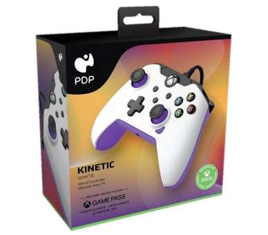 PDP WIRED CONTROLLER KINETIC WHITE + GAME PASS 1 MES (XBONE)