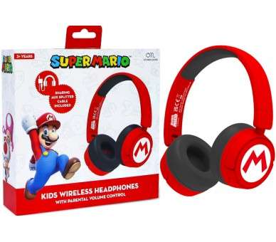 OTL WIRELESS BLUETOOTH HEADPHONE SUPER MARIO ROJO (MOVIL/TABLET)