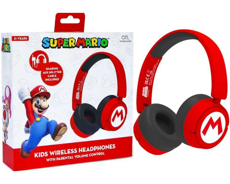 OTL WIRELESS BLUETOOTH HEADPHONE SUPER MARIO ROJO (MOVIL/TABLET)