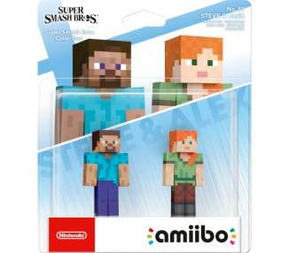 AMiiBO S. SMASH BROS: MINECRAFT STEVE & ALEX (IMP)