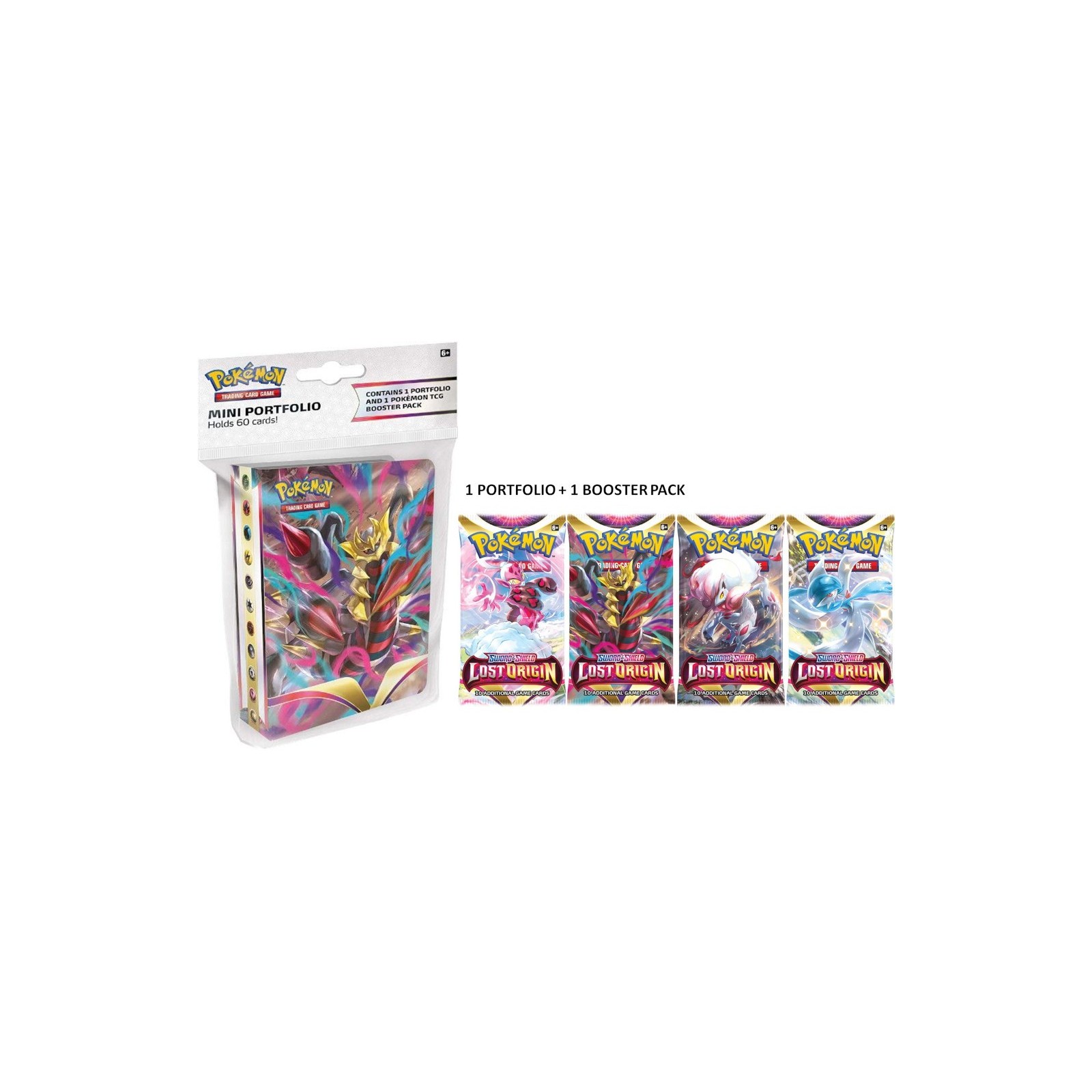 POKEMON MINI PORTFOLIO + TRADING CARD GAME SWORD & SHIELD LOST ORIGIN SWSH11 + 1 BOOSTER PACK (ENG)