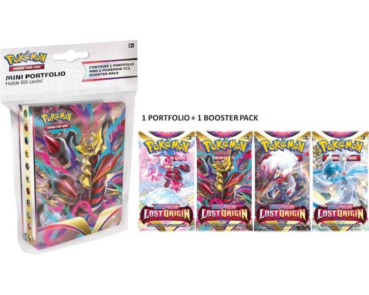 POKEMON MINI PORTFOLIO + TRADING CARD GAME SWORD & SHIELD LOST ORIGIN SWSH11 + 1 BOOSTER PACK (ENG)