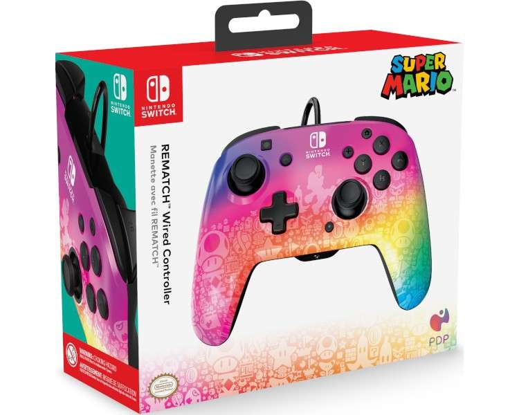 PDP REMATCH WIRED CONTROLLER SUPER MARIO STAR SPECTRUM (SWITCH/LITE/OLED)