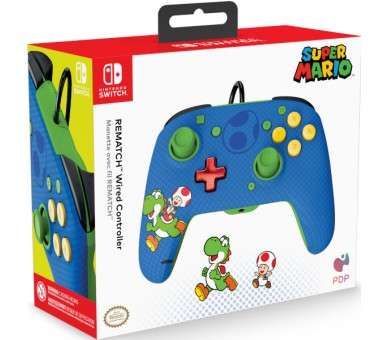 PDP REMATCH WIRED CONTROLLER SUPER MARIO TOAD & YOSHI (SWITCH/LITE/OLED)