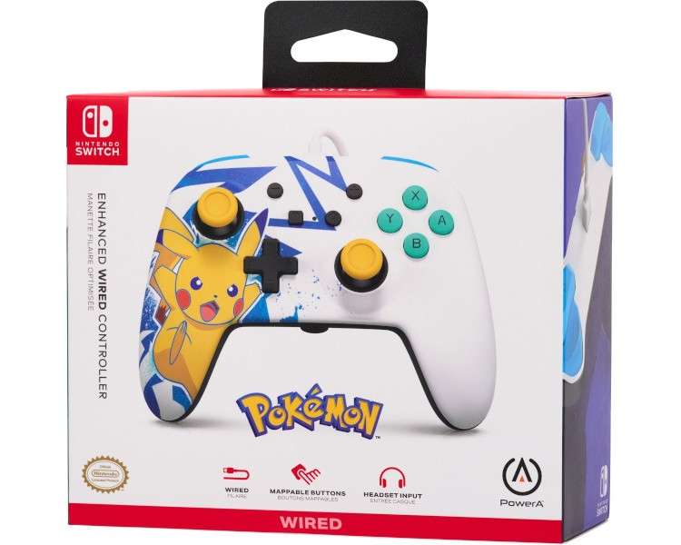 POWER A WIRED CONTROLLER PIKACHU HIGH VOLTAGE