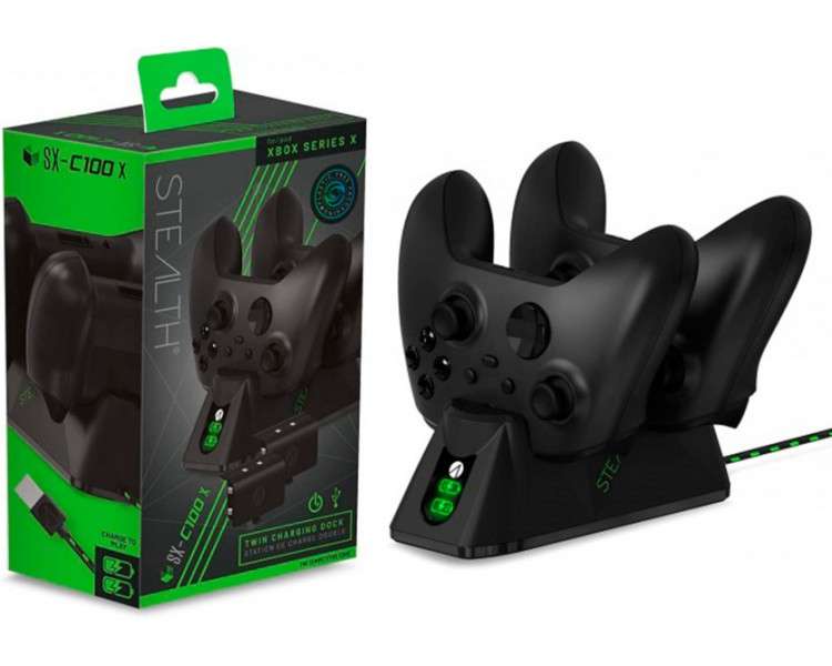 STEALTH TWIN BATTERY PACKS & CHARGING DOCK BLACK (NEGRO)