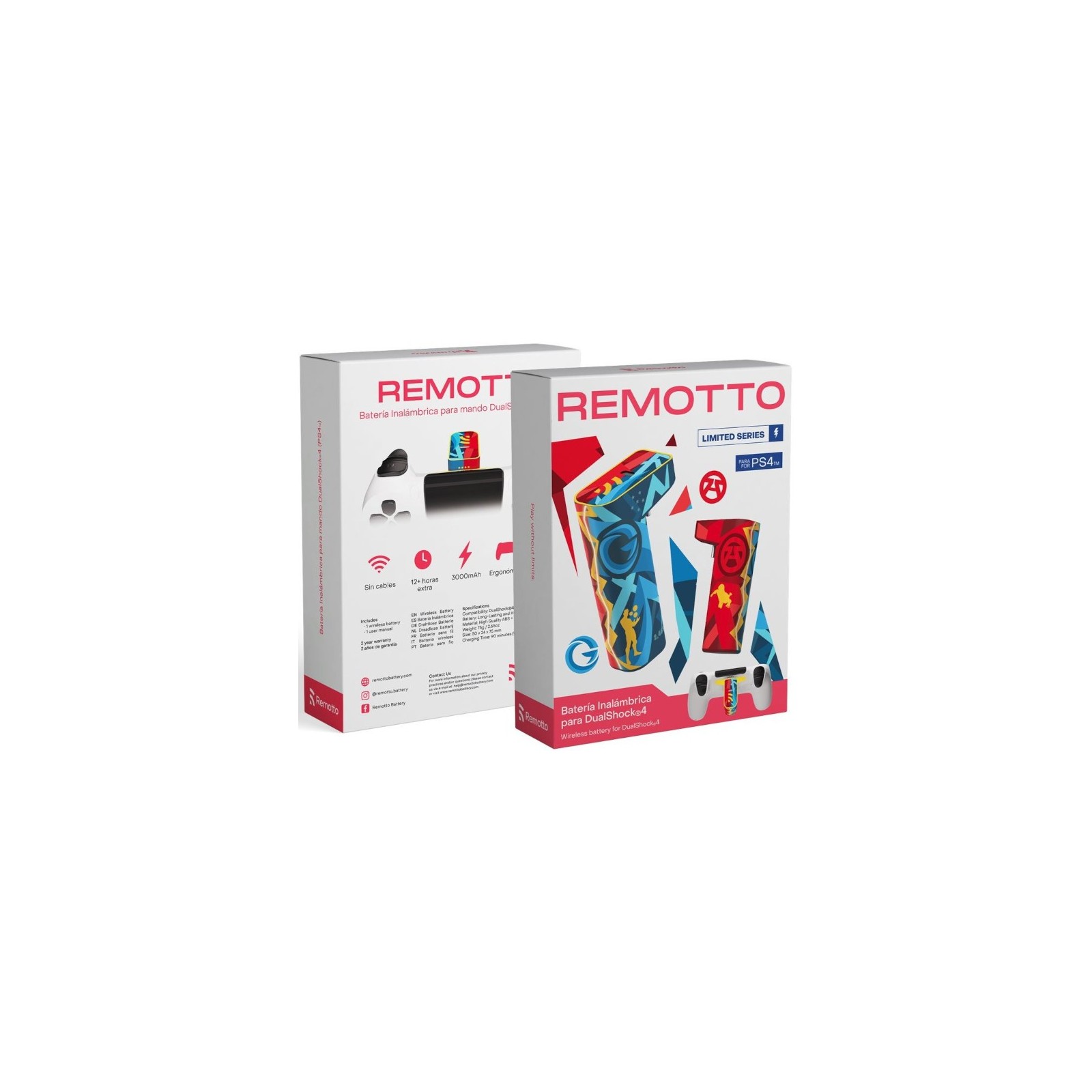 REMOTTO BATERIA INALAMBRICA PARA MANDO PS4 AG LIMITED EDITION