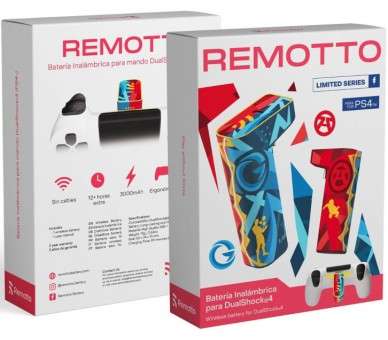 REMOTTO BATERIA INALAMBRICA PARA MANDO PS4 AG LIMITED EDITION