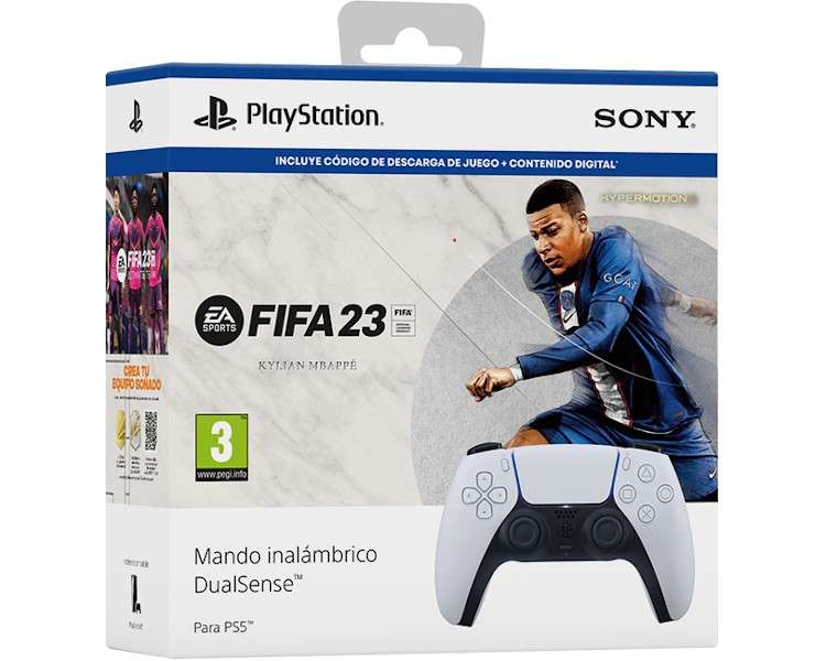 FIFA 23 CODIGO DE DESCARGA + CONTENIDO DIGITAL + DUALSENSE WIRELESS CONTROLLER WHITE (BLANCO)