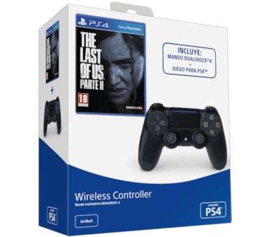 THE LAST OF US PARTE II + DUAL SHOCK 4 WIRELESS JET BLACK (NEGRO) IMP