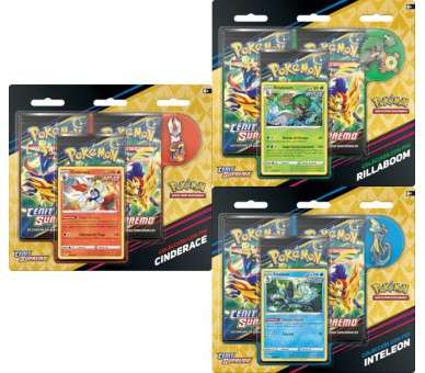 POKEMON JUEGO DE CARTAS CENIT SUPREMO COL. CON PIN (RILLABOOM/CINDERACE/INTELEON) (ESP)