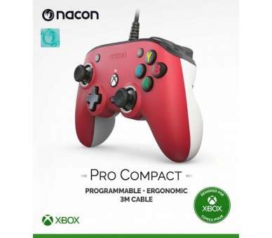 NACON CONTROLLER PRO COMPACT RED (ROJO) (XBOX/WINDOWS 10)