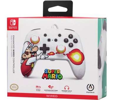 POWER A ENHANCED WIRED CONTROLLER MARIO FIREFALL