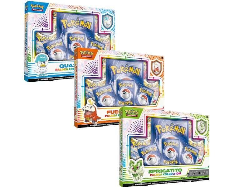 POKEMON JUEGO DE CARTAS COL. COLECCION PALDEA (SPRIGATITO/FUECOCO/QUAXLY) (ESP)