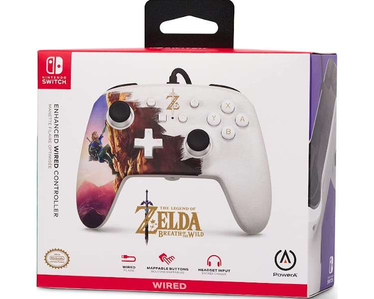 POWER A ENHANCED WIRED CONTROLLER THE LEGEND OF ZELDA BREATH OF THE WILD HERO`S ASCENT (OLED)