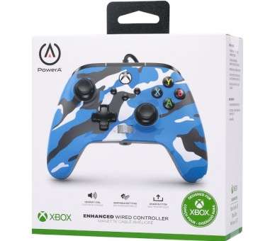 POWER A ENHANCED WIRED CONTROLLER BLUE CAMO (AZUL) (XBONE/PC)