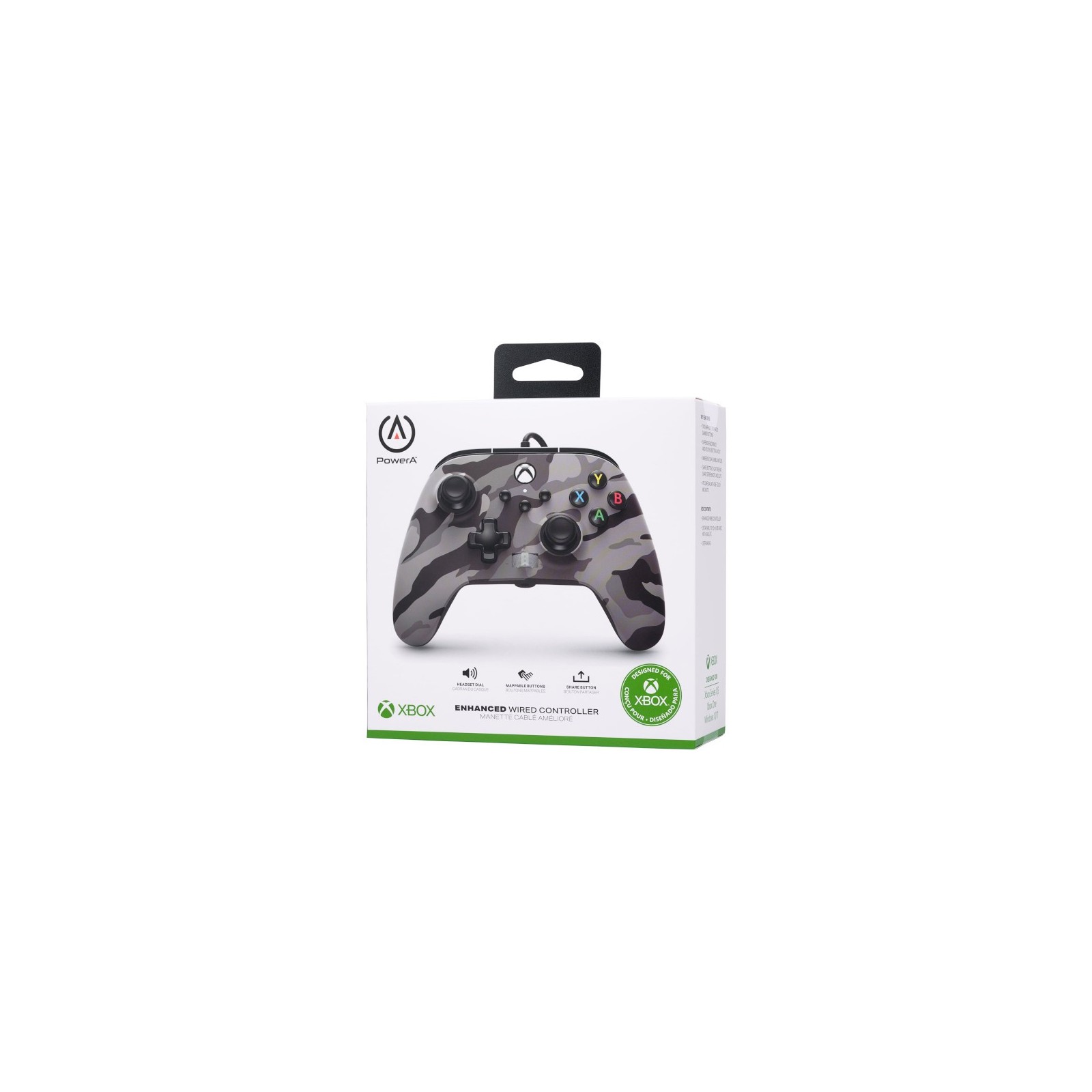 POWER A ENHANCED WIRED CONTROLLER GREY ARTIC CAMO (GRIS) (XBONE/PC)