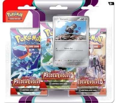 POKEMON TRADING CARD GAME SCARLET & VIOLET SV2 PACK DE 3 PALDEA EVOLVED (ENG)