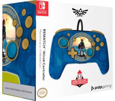 PDP REMATCH WIRED CONTROLLER ZELDA HYRULE BLUE