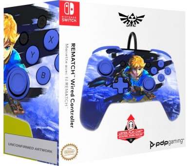 PDP REMATCH WIRED CONTROLLER THE LEGEND OF ZELDA WARRIOR LINK