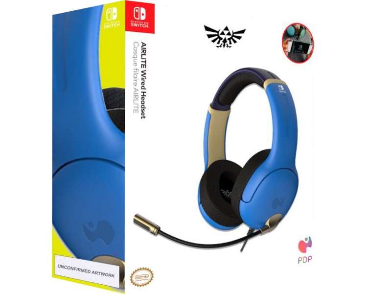 PDP AIRLITE WIRED HEADSET ZELDA HYRULE BLUE (AZUL)