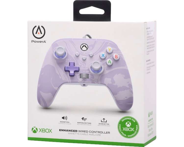 POWER A ENHANCED WIRED CONTROLLER LAVENDER SWIRL (XBONE/PC)