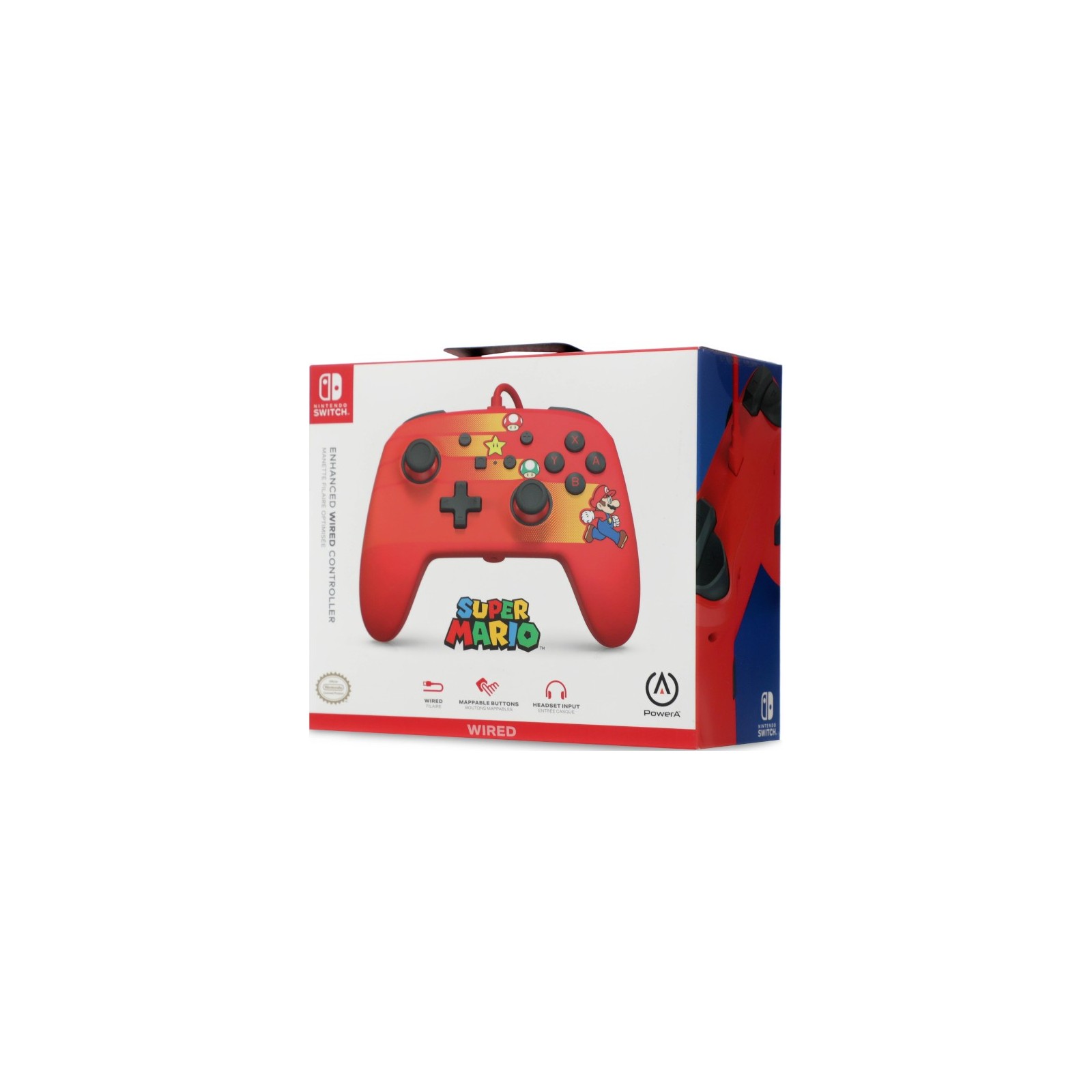 POWER A ENHANCED WIRED CONTROLLER SUPER MARIO SPEEDSTER(RED/ROJO)