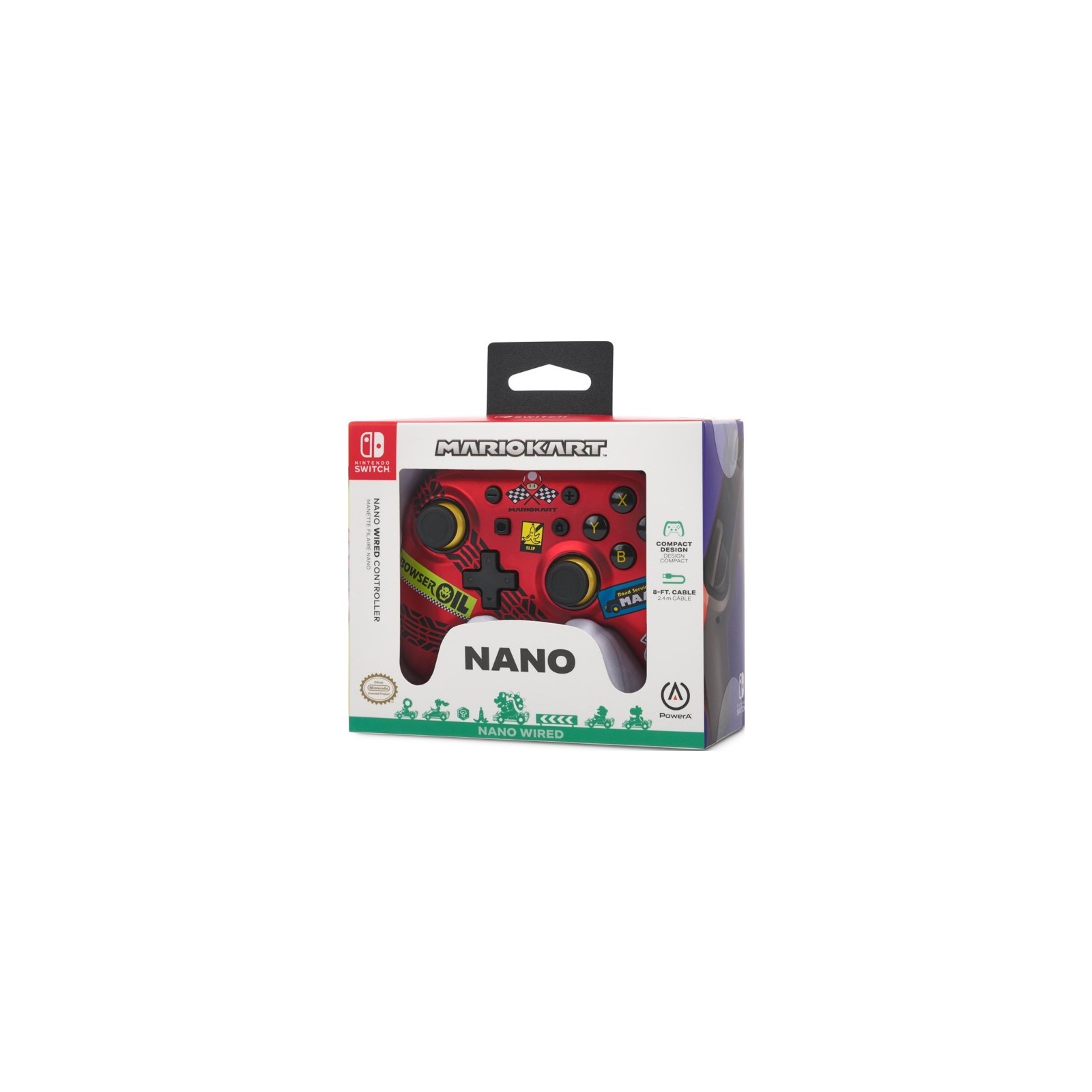 POWER A NANO WIRED CONTROLLER MARIO KART: RACER RED (RED/ROJO)