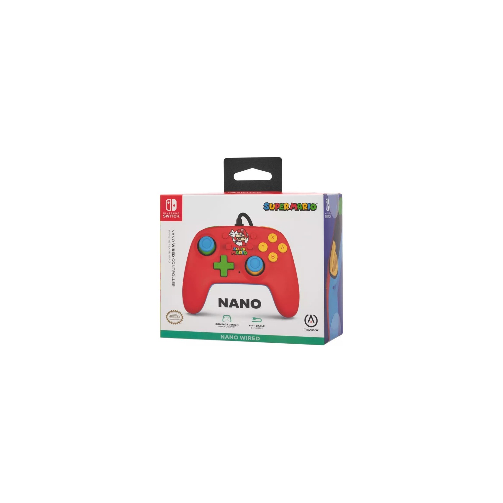 POWER A NANO WIRED CONTROLLER MARIO MEDLEY (RED/ROJO)