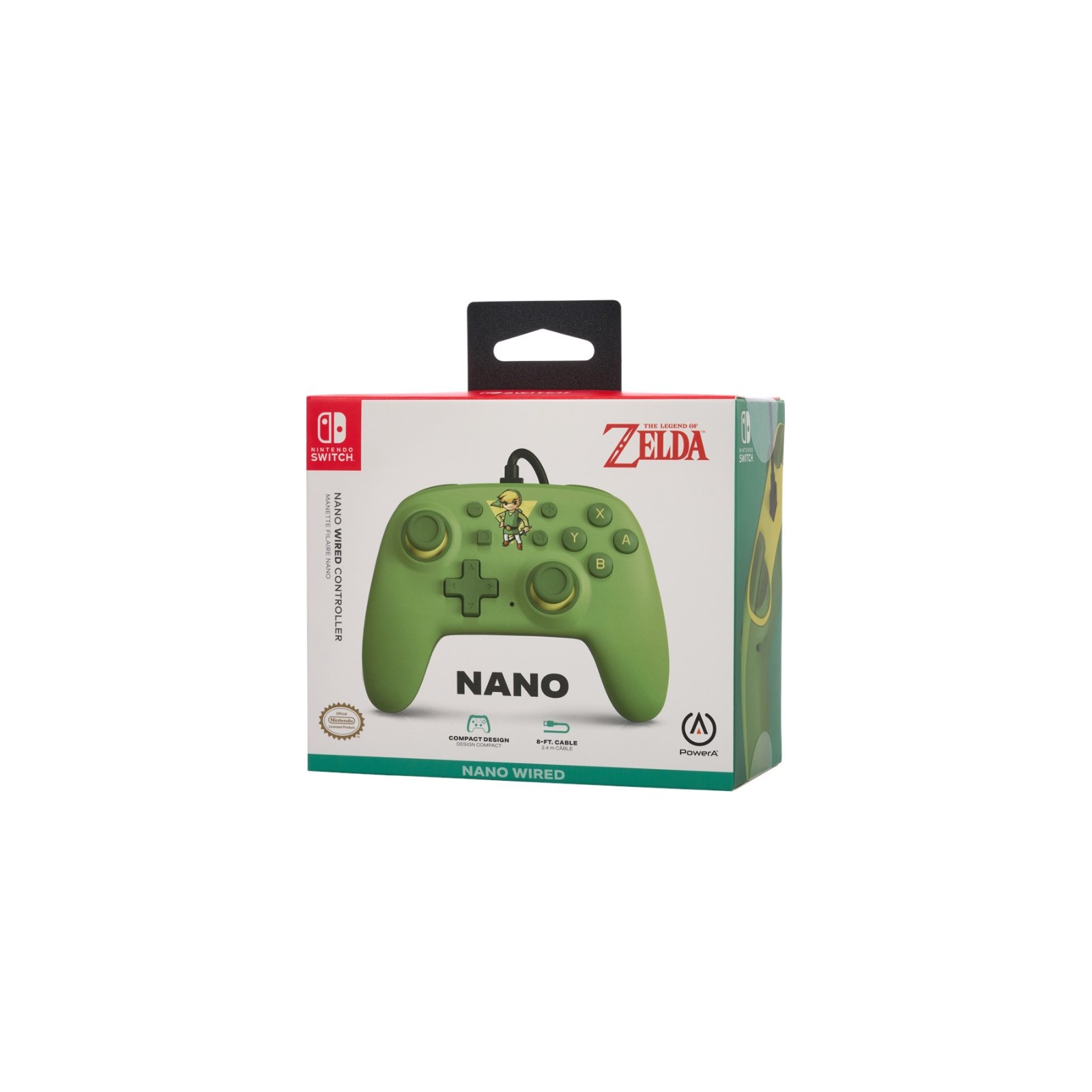 POWER A NANO WIRED CONTROLLER ZELDA TOON LINK (GREEN/VERDE)