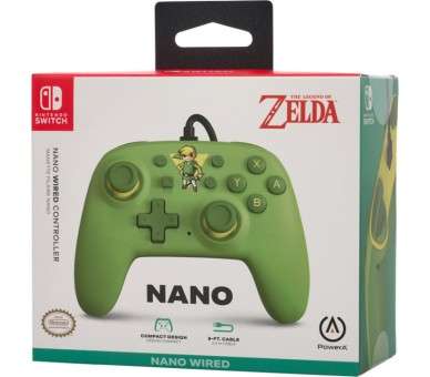 POWER A NANO WIRED CONTROLLER ZELDA TOON LINK (GREEN/VERDE)