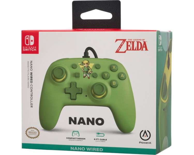 POWER A NANO WIRED CONTROLLER ZELDA TOON LINK (GREEN/VERDE)