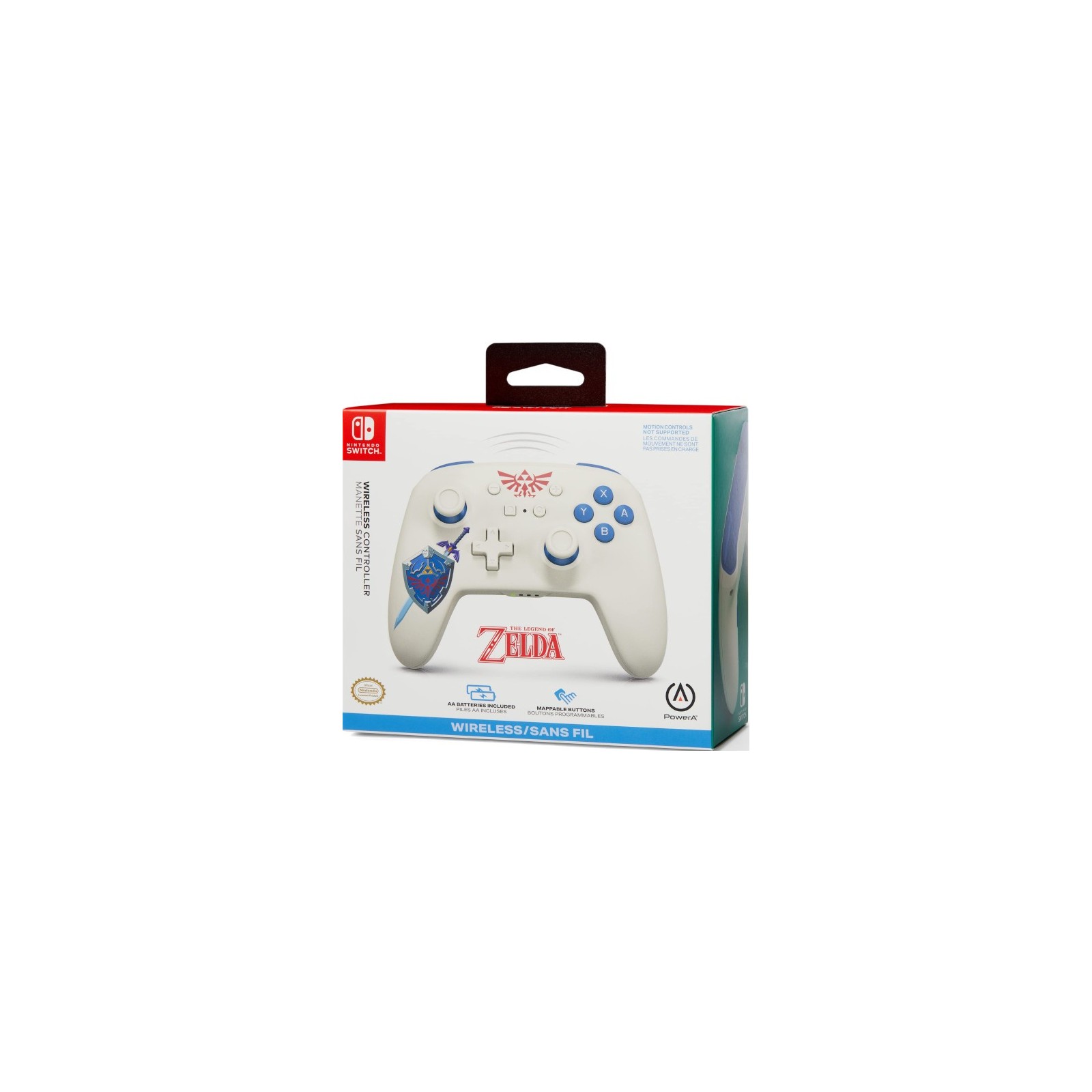 POWER A WIRELESS CONTROLLER ZELDA SWORN PROTECTOR (WHITE/BLANCO)