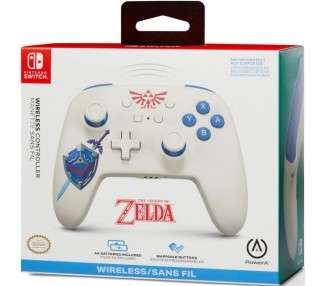 POWER A WIRELESS CONTROLLER ZELDA SWORN PROTECTOR (WHITE/BLANCO)