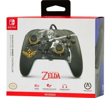 POWER A ENHANCED WIRED CONTROLLER ZELDA BATTLE READY LINK