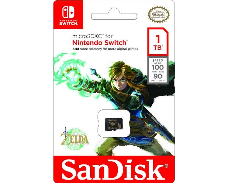 TARJETA DE MEMORIA SANDISK 1 TB MICROSDXC ZELDA (OFICIAL) (SWITCH/LITE)