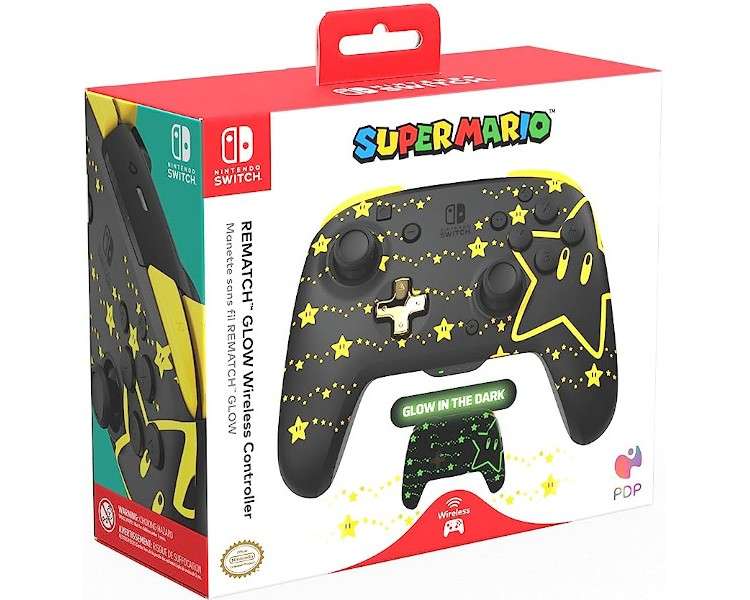 PDP REMATCH GLOW WIRELESS CONTROLLER SUPER MARIO STARS