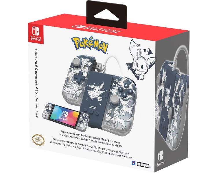 HORI SPLIT PAD COMPACT ATTACHMENT SET POKEMON EEVEE (SWITCH/OLED)