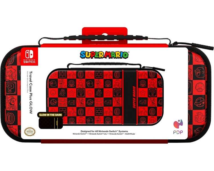 PDP TRAVEL CASE PLUS GLOW SUPER MARIO ICON (GLOW IN THE DARK) (SWITCH/LITE/OLED)
