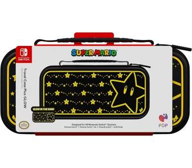 PDP TRAVEL CASE PLUS GLOW SUPER MARIO STARS (GLOW IN THE DARK)  (SWITCH/LITE/OLED)