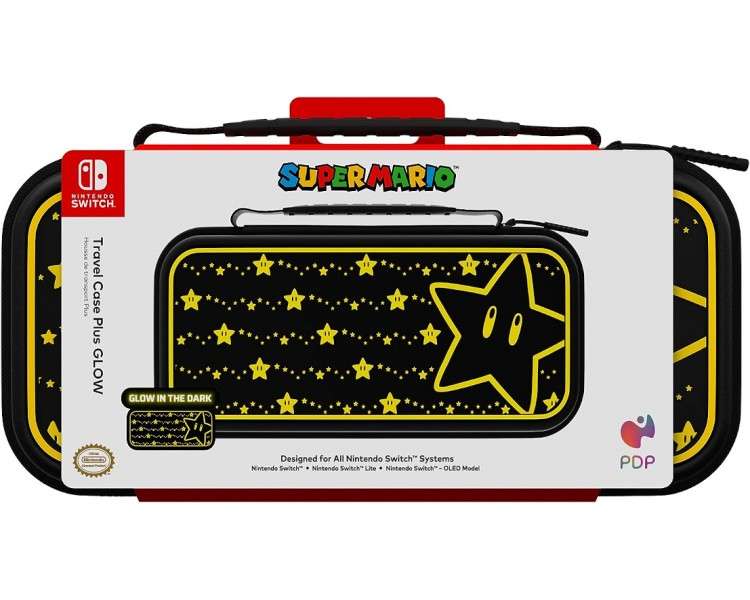 PDP TRAVEL CASE PLUS GLOW SUPER MARIO STARS (GLOW IN THE DARK)  (SWITCH/LITE/OLED)