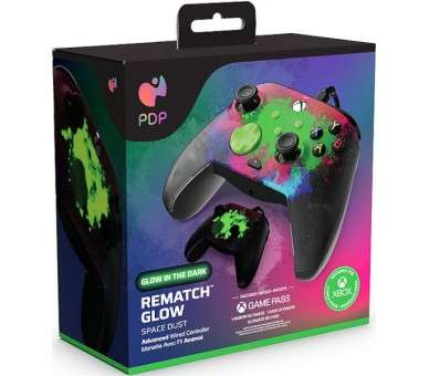 PDP REMATCH WIRED CONTROLLER GLOW SPACE DUST (XBONE)